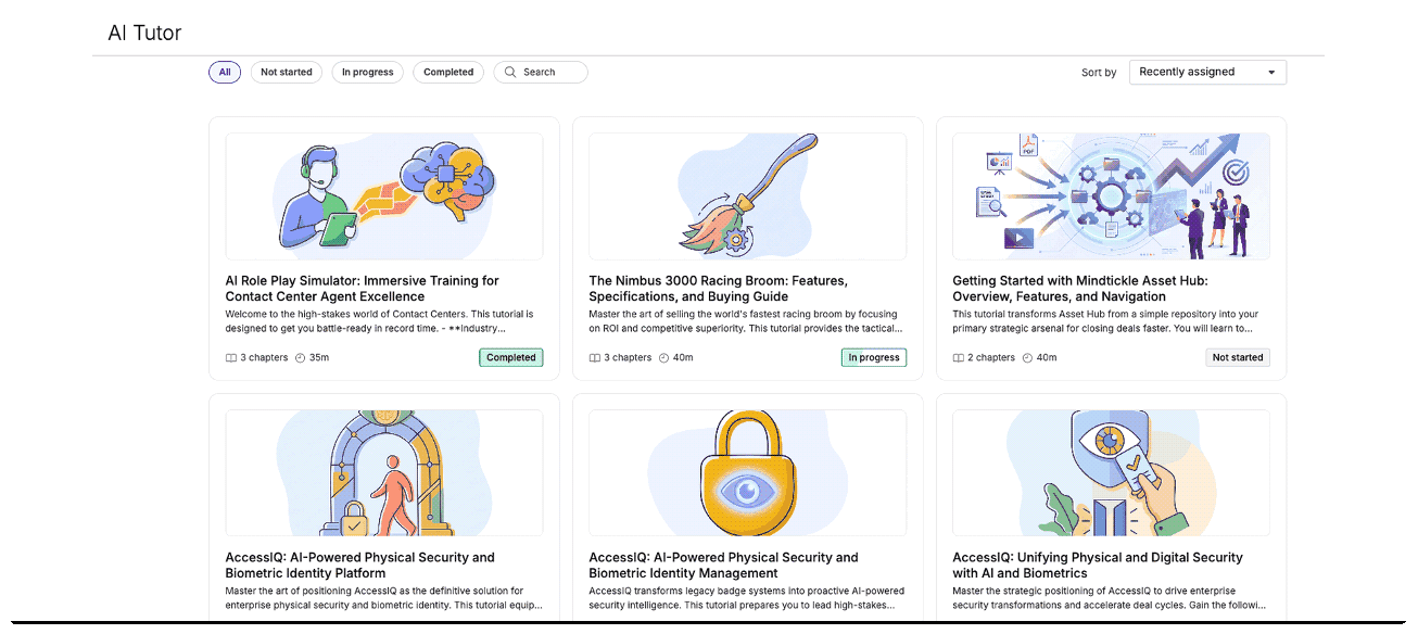AI Tutor's tutorial library