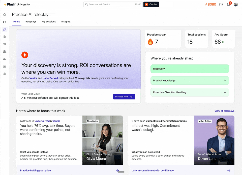 AI-powered Role Play Feedback and coaching with Mindtickle.gif