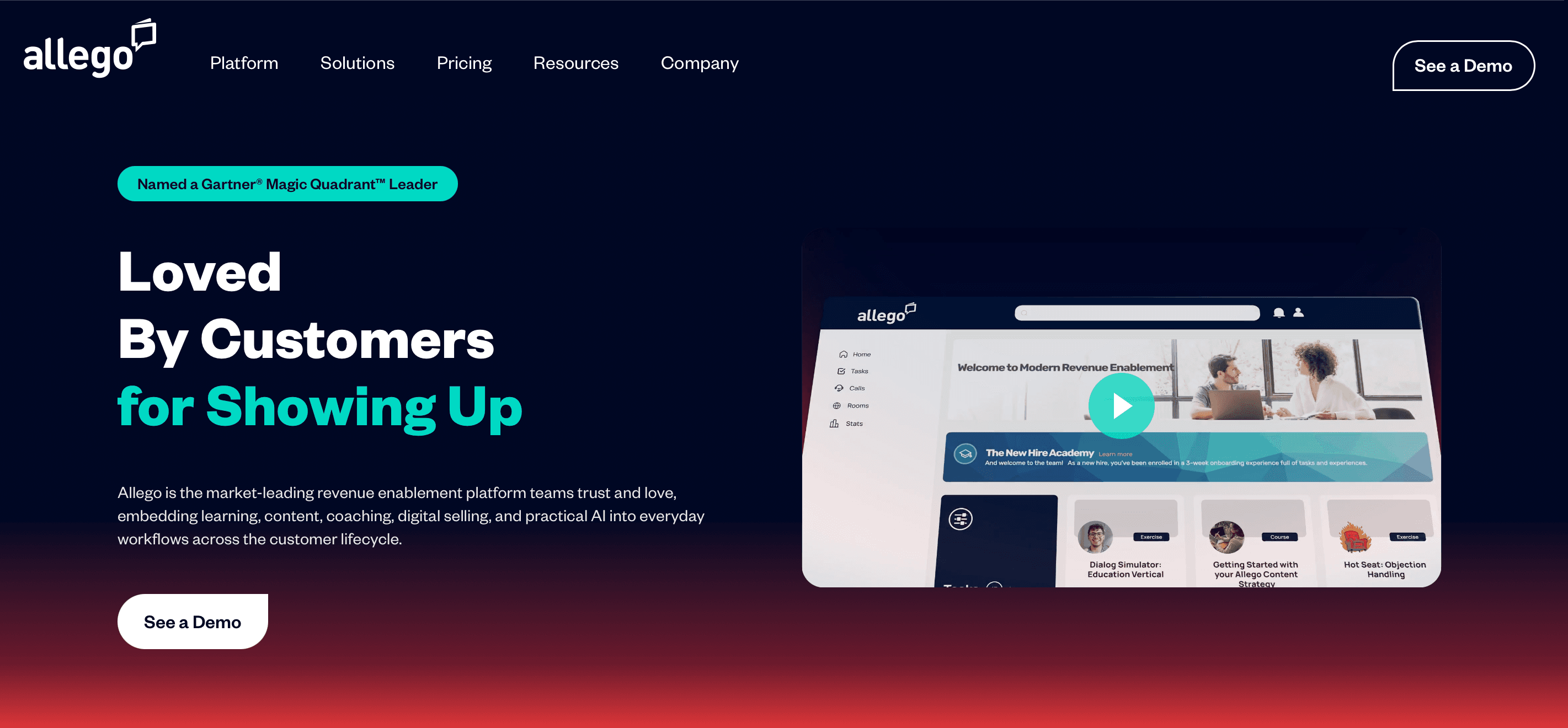 Allego Homepage
