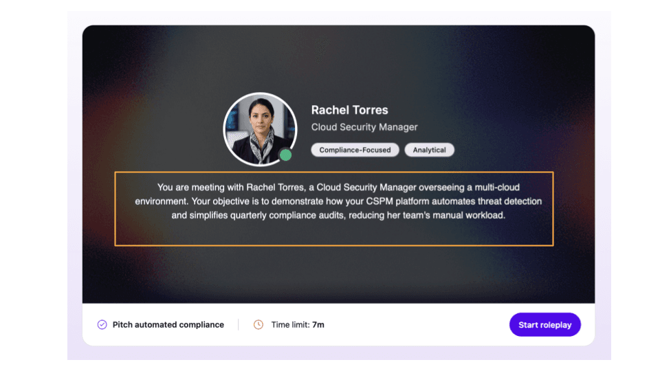Customizable buyer persona with Mindtickle_s AI Sales Role