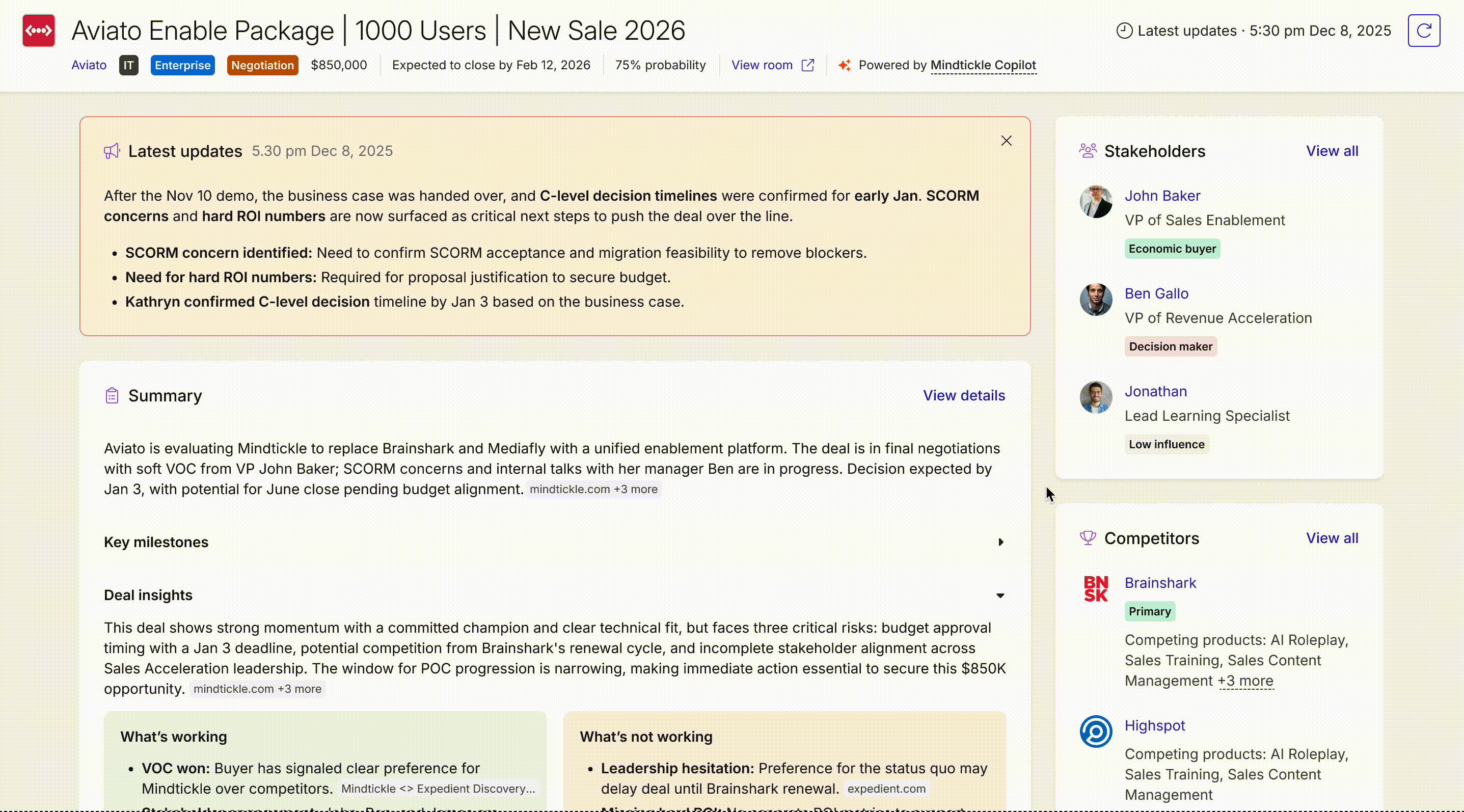 Guide deals with a specialized agent