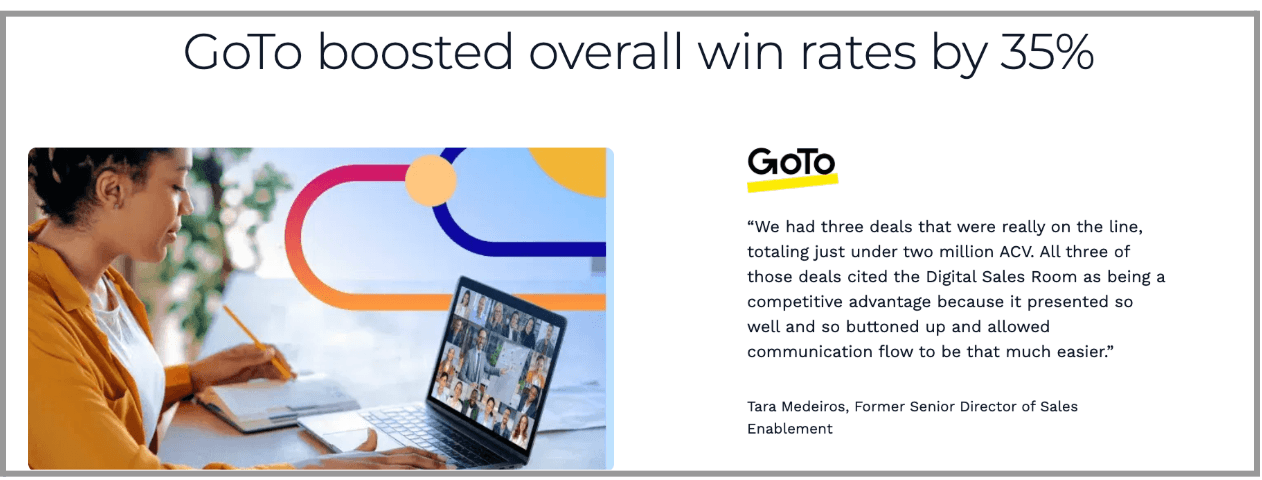 Customer Story of GoTo boosted overall win rates by 35%