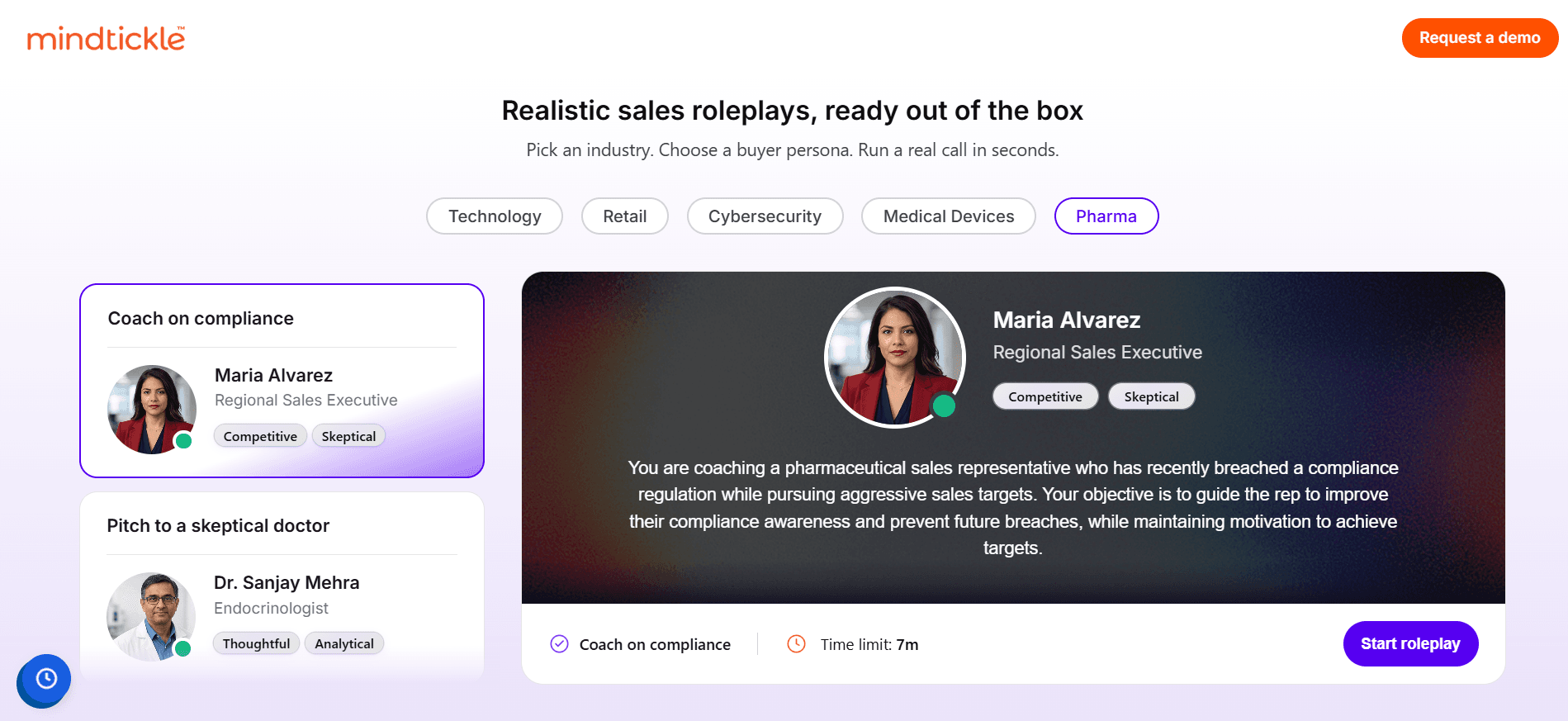 Try a pharma AI role play