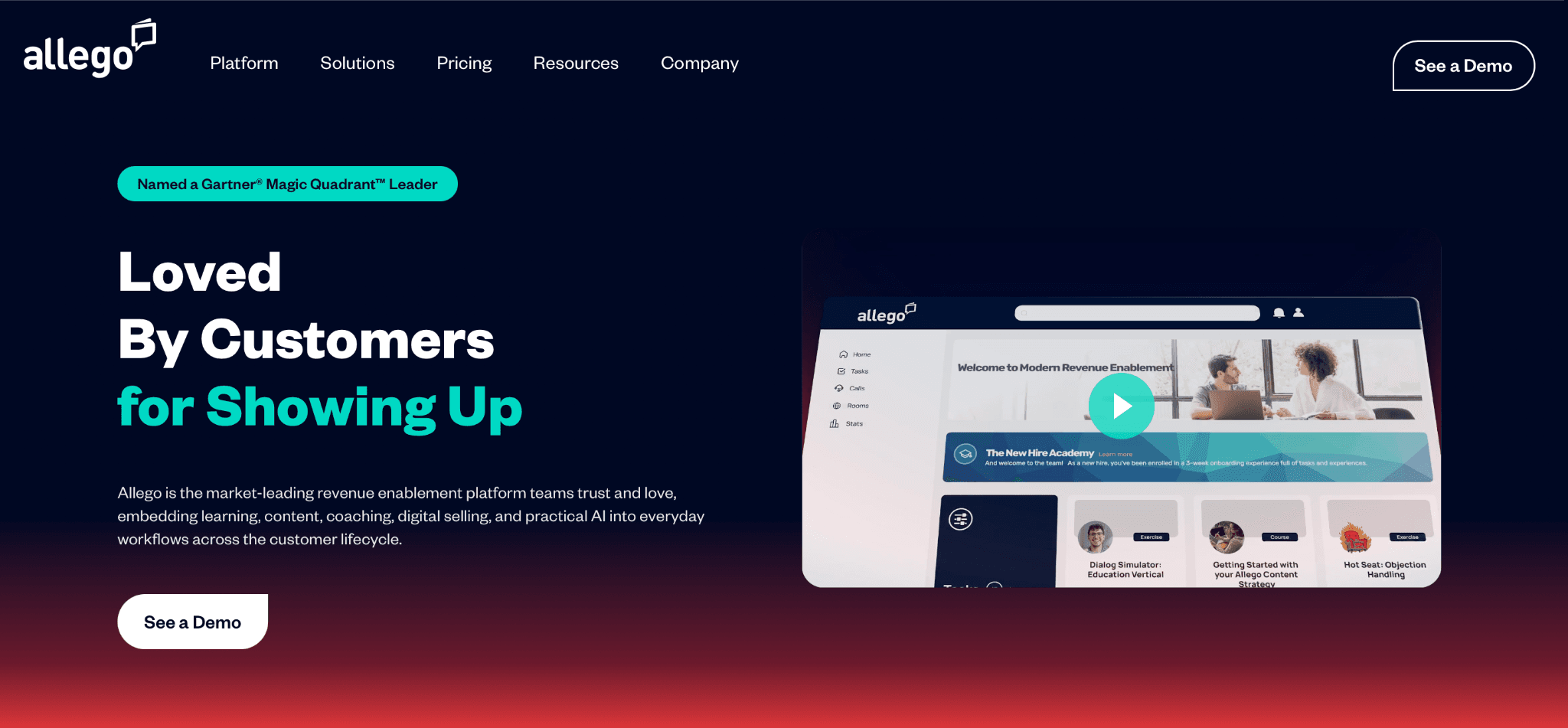 Allego homepage
